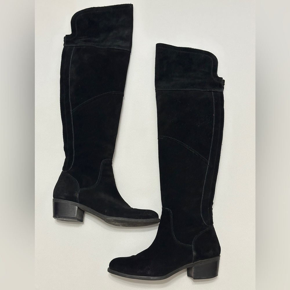 Vince Camuto Black Over the Knee Boots Suede